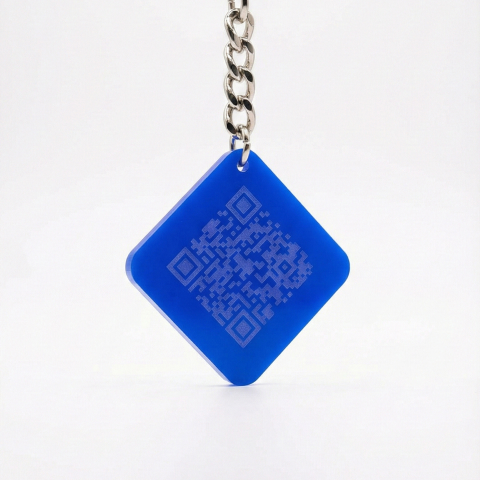 Μοντέρνο διαφημιστικό μπρελόκ με QR Code