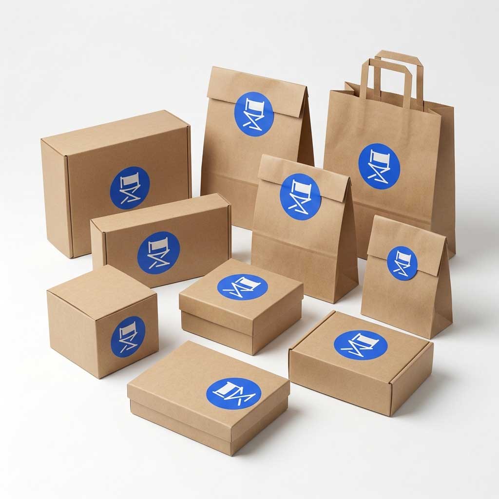 στρόγγυλα αυτοκόλλητα branding συσκευασίας