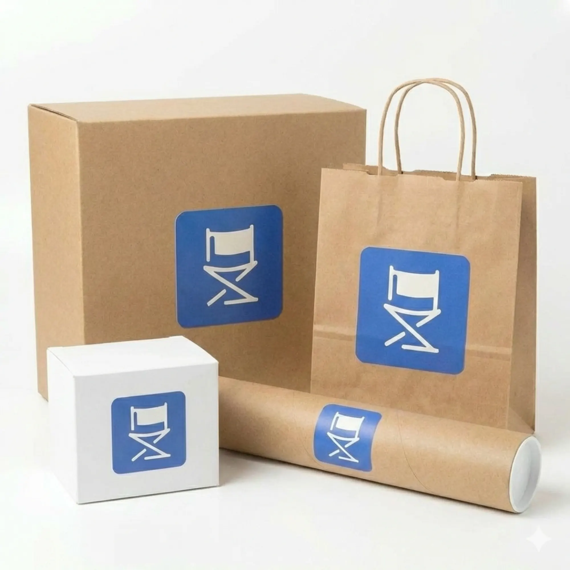 τετράγωνα αυτοκόλλητα branding συσκευασίας